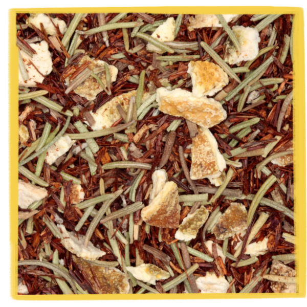 Rosemary's Orange is een rooibosblend met sinaasappel en rozemarijn.